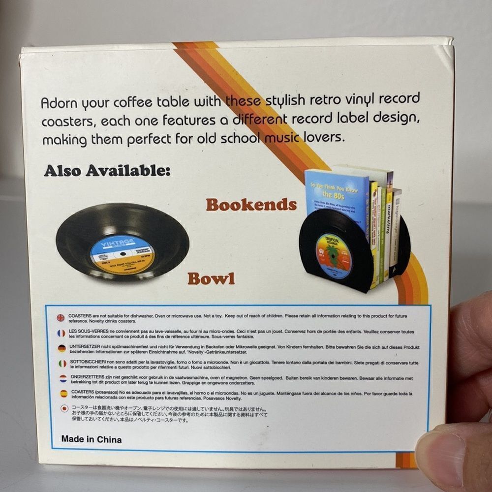 Vinyl Record Coaster Set - Picture 3 of 6